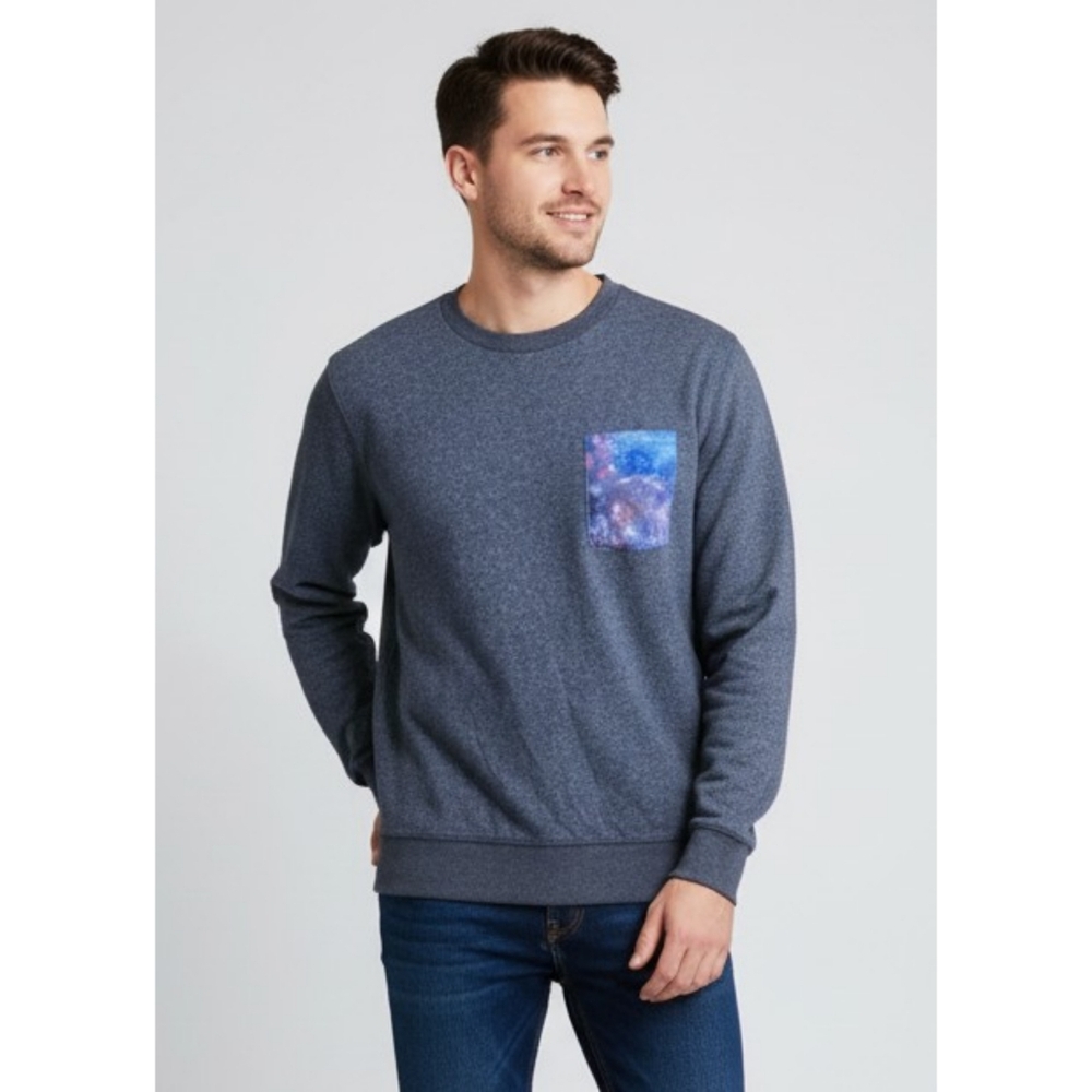 On The Byas Cosmic Pocket Sweatshirt Blue Size M